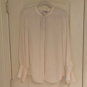 Joie Cream Button-Down Blouse